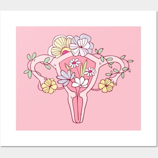 Floral Woman Uterus Posters and Art